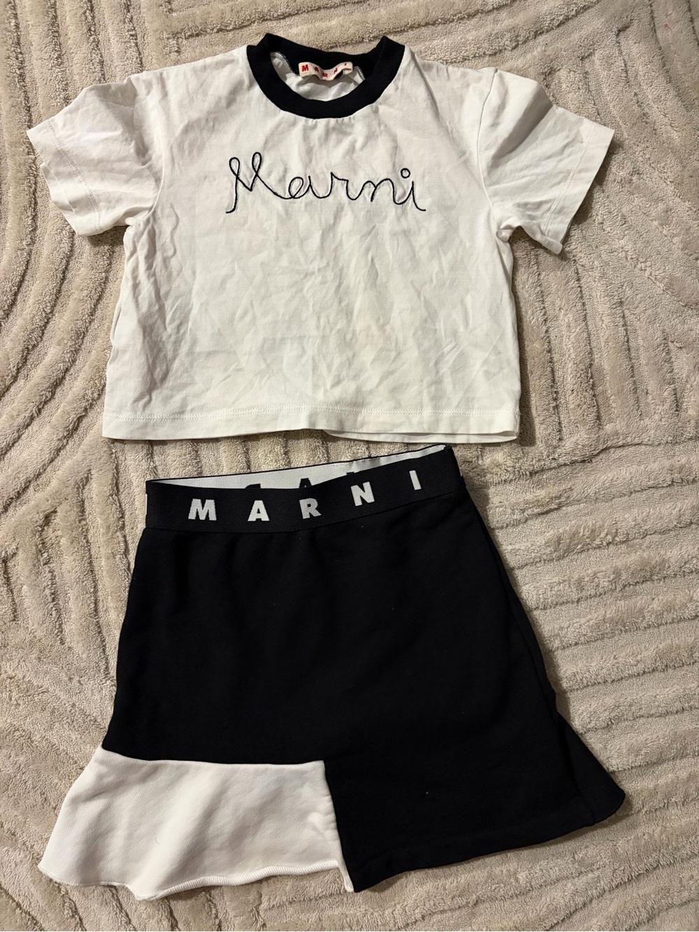 Marni Kids Black & White Two-Piece Set
